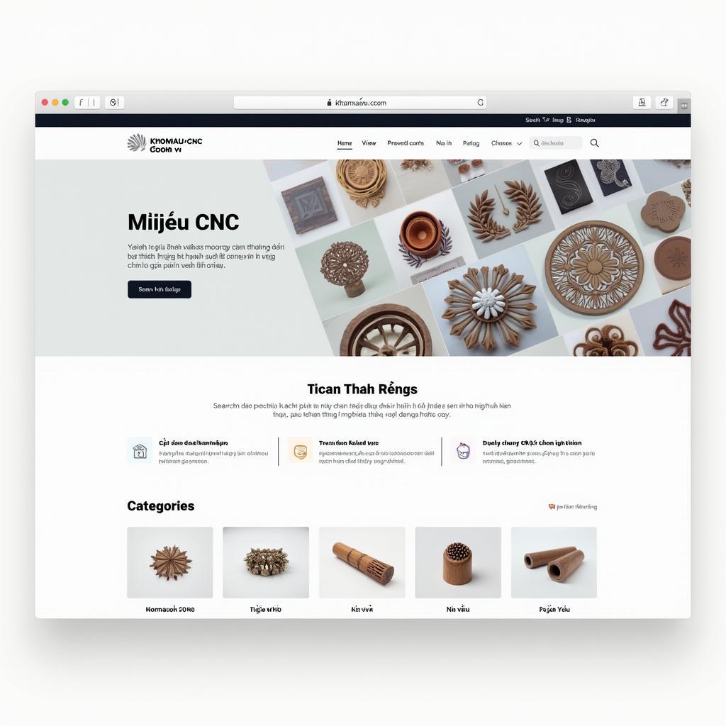 Giao diện trang web Khomaucnc.com.vn chia sẻ file CNC miễn phí